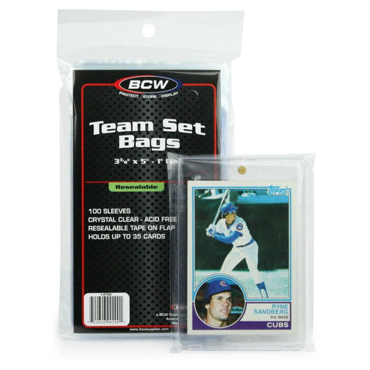 BCW Team Bags (100 Pack) – Resealable Card Protection Sleeves